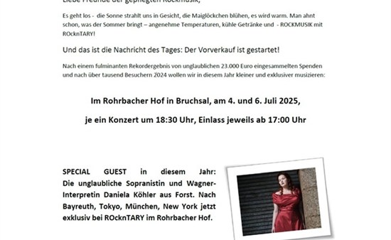 Vorankündigung
